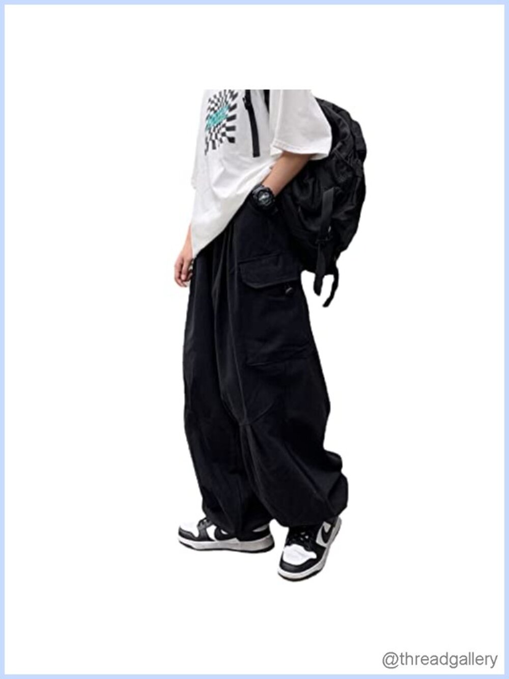 Women's Wide Leg Cargo Pants High Waist Loose Baggy Joggers